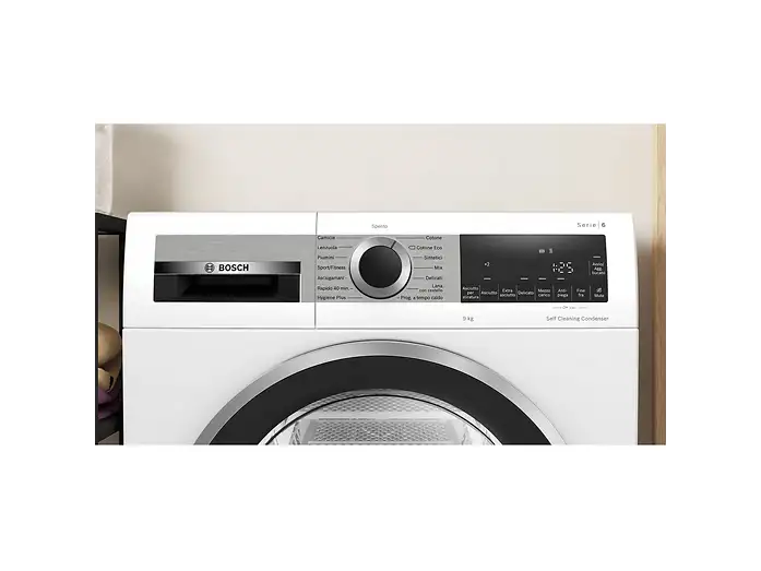 Asciugatrice BOSCH WQG245D0IT, a pompa di calore, 9 kg, profondità 61,3 cm, Auto Dry, SelfCleaning Condenser, funzione mezzo carico, Classe C - immagine 5
