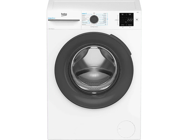 BEKO BMWU3721A LAVATRICE, Caricamento frontale, 7 kg, 15 programmi, Profondità 49,60 cm, Bianco, livello rumorosità centrifuga 74 dB(A), Classe A